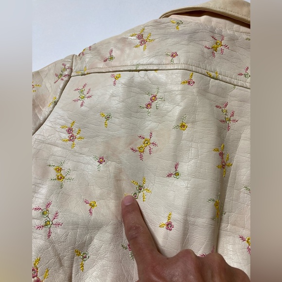 Vintage Jason David embroidered faux leather Trench Coat Size S - Picture 8 of 15